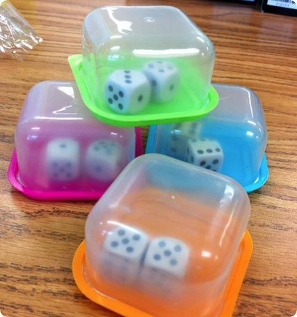 Controlled dice - no more flying around the room. Genius!!! For overly excited kids. Abc Preschool, Ron Clark, Nyttige Tips, Maths Ideas, Dice Games, Preschool Ideas, Teaching Classroom, Elementary Math, Event Ideas