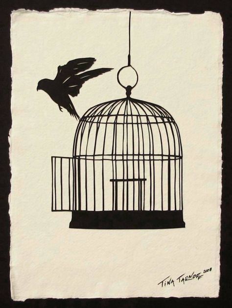 Bird Cage Drawing, Birdcage Drawing, Cage Drawing, Birdcage Tattoo, Cage Tattoos, Bird Flying, Tennessee Williams, Bookmaking, Fly Free