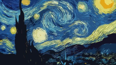 The Starry Night by Vincent Van Gogh painting #painting Vincent van Gogh #abstract The Starry Night #2K #wallpaper #hdwallpaper #desktop Wallpaper 1366x768 Desktop Wallpapers Hd, Trippy Wallpaper Laptop, 1366 X 768 Wallpapers Hd Wallpaper, Van Gogh Wallpaper Laptop, 1366x768 Wallpaper Hd Aesthetic, Pc Wallpaper 1366x768 Hd, 1366x768 Wallpaper Hd Laptop 4k, Wallpaper 1366x768 Desktop Wallpapers, Cute Horizontal Wallpapers