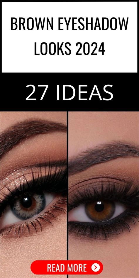 Celebrate your birthday in style with our brown eyeshadow looks 2024, featuring dazzling cut crease designs. Ideal for those who love to stand out, these looks blend glam and grunge elements, incorporating rhinestones for that extra sparkle. Whether you're hitting the town or having a chic party, these eyeshadow ideas will ensure you're the center of attention. Eyeshadow Looks For Brown Eyes Tutorials, Smokey Eye Shadow Looks, Night Out Eyeshadow Looks, Eyeshadow Trends 2024, Smoky Eyes For Brown Eyes, Brown Eyeshadow Looks Step By Step, Simple Brown Makeup Looks, Natural Make Up Ideas For Brown Eyes, Simple Brown Eyeshadow Looks