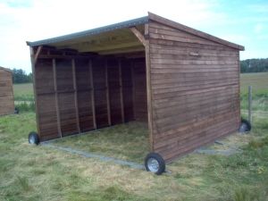 mobile field shelter on wheels Pasture Shelter, Sheep Shelter, Field Shelters, Horse Shed, Livestock Shelter, Goat Shelter, Horse Farm Ideas, Diy Horse Barn, Horse Barn Ideas Stables