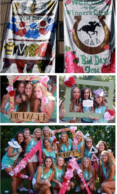 KENTUCKY DERBY theme • welcome to the ΔΔΔ winner's circle • UW ♆ Kentucky Derby Theme, Spring Recruitment, Rush Week, Alpha Gam, Delta Phi Epsilon, Alpha Xi Delta, Tri Delta, Banner Ideas, Sigma Alpha