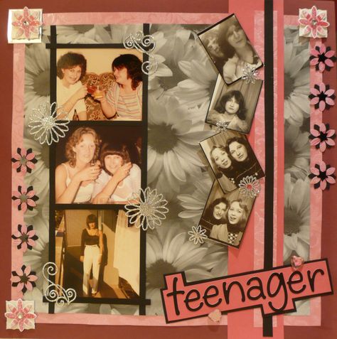 Teenager - Scrapbook.com Teenage Life Scrapbook, Teen Life Scrapbook, Teenage Scrapbook, 1960s Teenagers, Scrapbooking 101, Life Scrapbook, Scrapbook Inspo, Teen Style, Teen Life