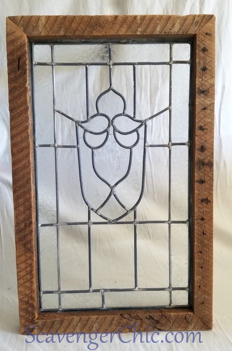 Easy DIY Stained Glass Window Frame - Scavenger Chic Old Stained Glass Windows, Door Panel Ideas, Stained Glass Frames, Diy Stained Glass Window, Diy Staining, Stained Glass Door, Stained Glass Diy, Stained Glass Panel, Wood Pallet Projects