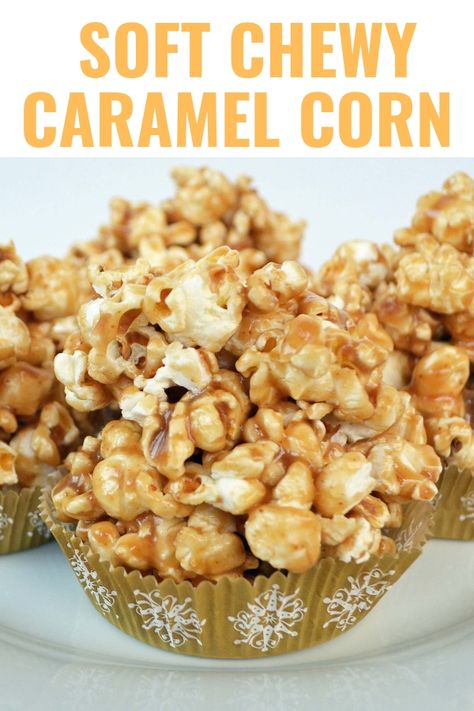 Chewy Caramel Popcorn, Homemade Lollies, Carmel Popcorn, Popcorn Sweet, Caramel Corn Recipes, Popcorn Recipes Caramel, Chewy Caramel, Popcorn Treats, Tasty Tuesday