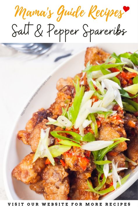 Salt and Pepper Spareribs Recipe Salt And Pepper Ribs Chinese, Salt And Pepper Ribs, Pork Spare Ribs Recipe, Spare Ribs Recipe, Spareribs Recipe, Pinoy Recipes, Pork Spare Ribs, Butter Salmon, Filipino Food