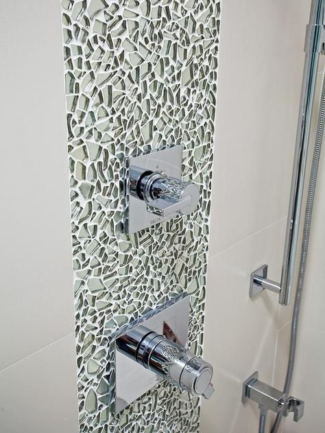 Bits of Glitz - Bathroom Tiles for Every Budget and Design Style on HGTV.. love this for the shower! Drømme Bad, Bad Inspiration, Bathroom Tile Designs, Tile Wall, Bathroom Redo, Bathroom Renos, Dream Bathroom, Bath Remodel, The Shower