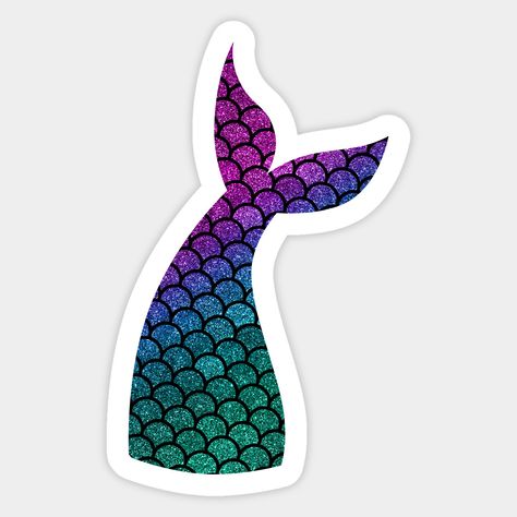 Mermaid tail with colourful rainbow scales. Glitter fish scales. magical creatures. -- Choose from our vast selection of stickers to match with your favorite design to make the perfect customized sticker/decal. Perfect to put on water bottles, laptops, hard hats, and car windows. Everything from favorite TV show stickers to funny stickers. For men, women, boys, and girls. Mermaid Tail Topper, Topper Mermaid, Diy Cake Topper Birthday, Tail Mermaid, Mermaid Sticker, Frozen Themed, Diy Cake Topper, Mermaid Theme Birthday, Sticker Ideas