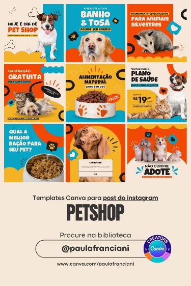 Instagram post templates for pet shops on Canva  Create beautiful, engaging Instagram posts for your pet shop with Canva's free templates. Find templates for everything from product announcements to pet care tips, and customize them to fit your brand. #petshop #instagram . #Mixed_Media_Canvas #Modern_Branding_Design #Dog_Branding #Profile_Page Pet Advertising, Pet Branding, Modern Branding Design, Photoshop Tutorial Graphics, Photoshop Design Ideas, Post Animal, Dog Branding, Pet Day, Pet Care Tips