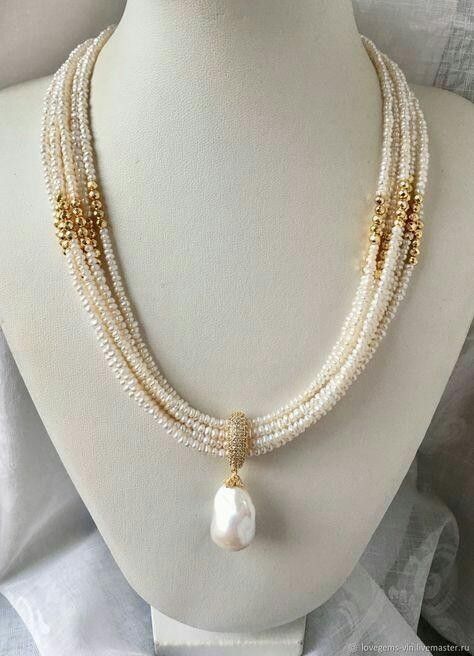 Pearl Necklace Designs, Ring Opal, Tiffany Jewelry, Gold Pearl Necklace, Opal Stone, Bead Jewellery, Gold Jewelry Fashion, Jewelry Patterns, Strand Necklace