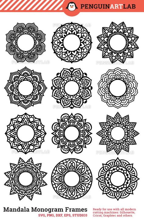 Circle Mandala Tattoo, Mandala Art Circle, Mandala Circle Design, Circle Mandala Design, Circle Mandala Art, Design In Circle, Dotwork Tattoo Mandala, Mandala Silhouette, Circle Mandala