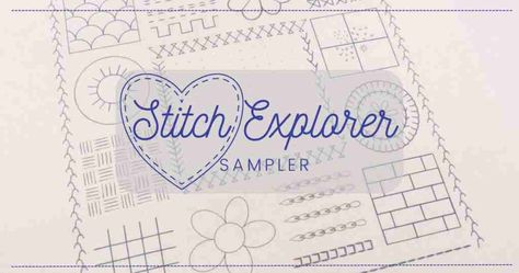 Embroidery Samplers, Printed Embroidery, Needle Books, Hand Embroidery Kits, Feather Stitch, Different Stitches, Stitch Lines, Slow Stitching, Hand Embroidery Stitches