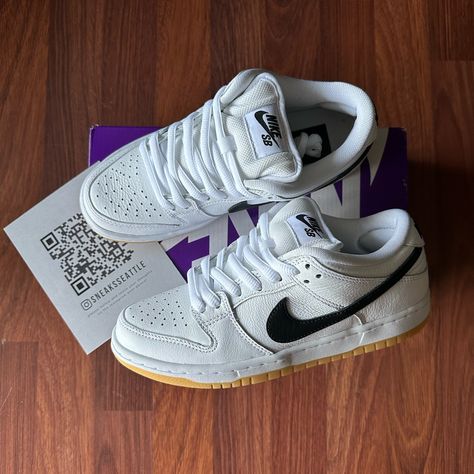 Product Info Shoe: Nike Sb Dunk Low Pro White Gum Size: 14 Men Color: White/Black/White/Gum Light Brown Sku: Cd2563-101 100% Authentic New Shoes Including Original Everything Shipping - Shipping Is Free & Fast! This Item Is Shipped Through Usps Priority Mail. - Orders Are Shipped Within 1-2 Business Days After Payment. - Please Confirm Your Address And That The Size Of The Item You Chose Is Correct. I Cannot Change The Address After Purchase And I Am Not Liable For Any Items That Do Not Fit. I A Nike Sb Shoes, Nike Sb Dunk Low Pro, Nike Shoes Jordans, Nike Sb Dunk Low, Sb Dunk Low, Nike Sb Dunk, Shoe Nike, Mens Nike Shoes, Nike Sb Dunks