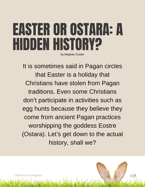 Christians stole Easter from the Pagans, right? Right? What's a Christian witch to do? Actually, some of what you may know may not be true. Here's the real history of Easter. Easter Pagan, Pagan Easter, Christian Witch, Easter History, Pagan Traditions, Spiritual Freedom, Ancient Writing, Celtic Goddess, Easter Story