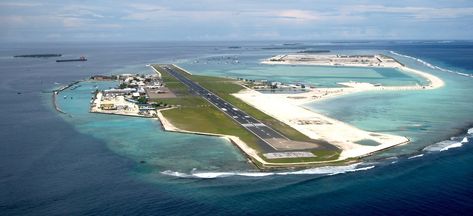 Airport in the Maldives is located on an artificial island in the middle of the Indian Ocean. Maldives Airport, Bali Airport, North Bali, Male Maldives, Economic Inequality, Island Pictures, Maldives Resort, Maldives Island, Dream Vacations Destinations