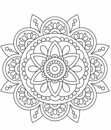 Relaxing Patterns, Drawn Mandala, Easy Mandala, Mandala Animal, Easy Mandala Drawing, Mandala Patterns, Mandala Art Therapy, Seni 2d, Design Mandala