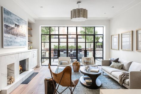 Converted 19th Century Saw Mill Selling in Manhattan for $23 Million - Mansion Global Row House Living Room, Inspirational Homes, Brick Cladding, House Living Room, Row House, Greenwich Village, Architect House, West Village, House Designs