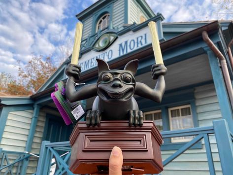 PHOTOS: NEW "The Haunted Mansion" Light-Up Gargoyle Statue Materializes at Walt Disney World - WDW News Today Haunted Mansion Gargoyle, Gargoyle Statue, The Haunted Mansion, Haunted Mansion, Memento Mori, Magic Kingdom, Walt Disney World, News Today, Mansion