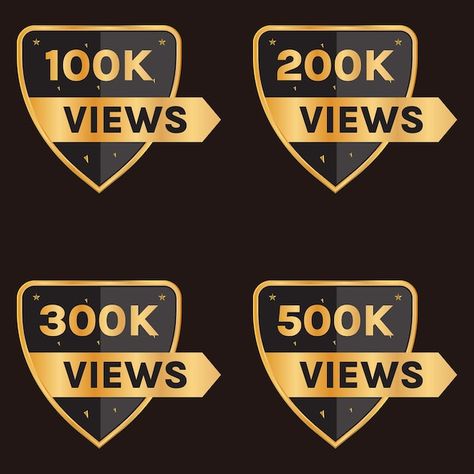 Youtube 100k, 200k Views, 100k Views, Logo Instagram, Video Status, Youtube Logo, Premium Vector, Graphic Resources, Philippines