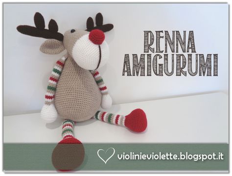 Crochet Reindeer, Amigurumi Tutorial, Premature Baby, Crochet Christmas, Christmas Decorations Ornaments, Christmas Crochet, Crochet Tutorial, Video Tutorial, Christmas And New Year