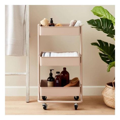 Aesthetic Organizing, Organizing Aesthetic, Craft Storage Drawers, Bathroom Organization Hacks, Organizing Kitchen, Movable Storage, Kitchen Organization Ideas, Storage Trolley, Paint Storage