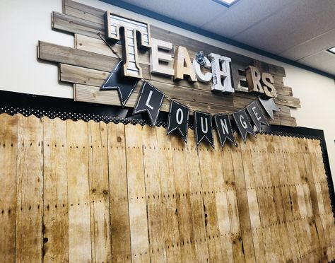 Teacher’s Lounge Makeover Teachers Lounge Decor Break Room, Teacher Faculty Room Ideas, Staff Lounge Decor, Teacher Work Room Makeover, Teacher Lounge Decor, Staff Room Design Teacher Lounge, School Lounge Ideas, Teacher’s Lounge, Teacher Lounge Ideas Break Room