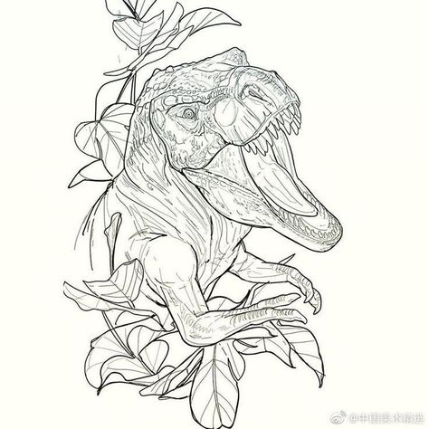 Jurassic Park Tattoo, Lovers Tattoo, Animal Line Drawings, Barber Tattoo, Dinosaur Tattoos, Graphic Design Style, Tattoos For Lovers, New School Tattoo, Desenho Tattoo