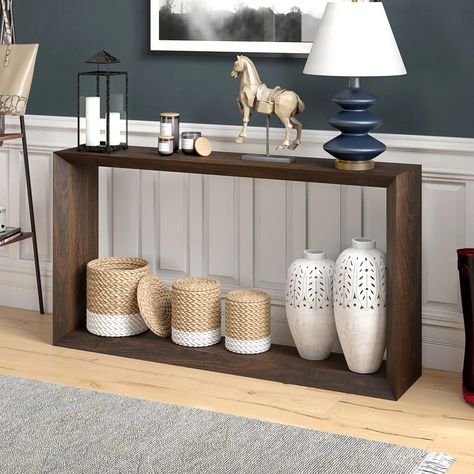 Osmond 55" Wide Rectangular Console Table - 55" Wide - On Sale - Bed Bath & Beyond - 37872614 Modern Console Table, Oak Console Table, Modern Console Tables, Modern Console, Sofa Tables, Grey Oak, Furniture Outlet Stores, Accent Furniture, Living Room Table