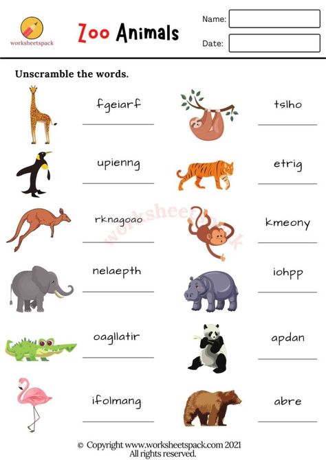 Zoo animals worksheets - Printable and Online Worksheets Pack Zoo Animals Worksheet, Zoo Lessons, Activities Middle School, Abc Animals, Zoo Activities, Thanksgiving Lessons, Reading Vocabulary, Esl Teaching Resources, Animal Worksheets