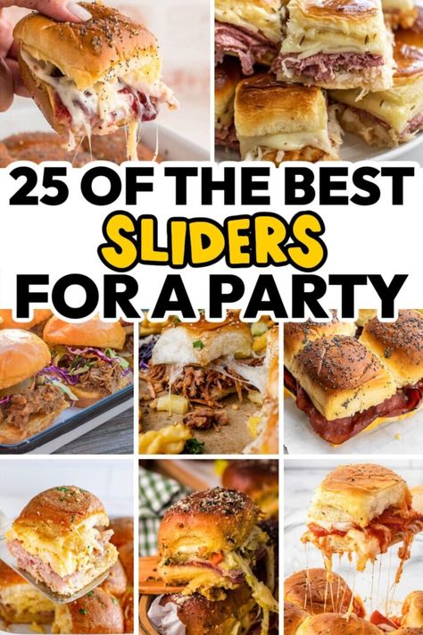 25 Easy Slider Recipes To Fuel Your Football Party - ZEN AND HONEY Slider Sandwiches For Party, Bbq Meatball Sliders Hawaiian Rolls, Healthy Sliders, Football Party Recipes, Easy Sliders, Homemade Sliders, Sliders Recipes Hawaiian Rolls, Hamburger Sliders, Easy Slider Recipes