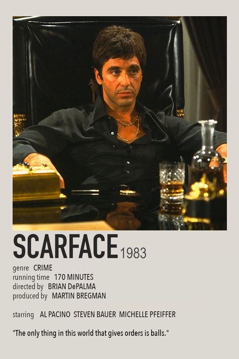 Scarface TikTok Polaroid Movie Poster A Woman Under The Influence, Taxi Driver 1976, Scarface Poster, Polaroid Movie Poster, Scarface Movie, Classic Films Posters, A Space Odyssey, Boogie Nights, 2001 A Space Odyssey