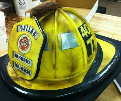 firefighter helmet cake | Firefighter Helmet Cake | Shared by LION Fire Helmet Cake, Firefighter Helmet Cake, Firefighter Grooms Cake, Firefighter Cakes, Cake Firefighter, Pinterest Cakes, Firefighter Birthday Cakes, Firefighter Cake, Helmet Cake