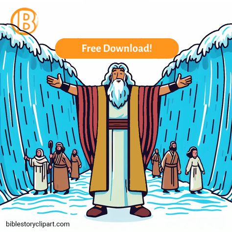 The Israelites Crossing The Red Sea Moses And The Red Sea, Sea Bulletin Board, Bible Clipart, Crossing The Red Sea, Egyptian Army, Sea Clipart, Parting The Red Sea, Preschool Bible Lessons, Loving Father