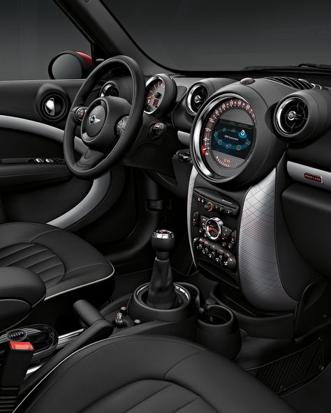 Rugged capabilities, refined interior. The well tailored interior of the MINI Countryman takes you anywhere in comfort and style. Mini Cooper Countryman Interior, Mini Car Interior, Mini Countryman Interior, Mini Cooper 2017, Hyundai Veloster Turbo, Mini Cooper Interior, Mini Cooper Custom, Mini John Cooper Works, Veloster Turbo