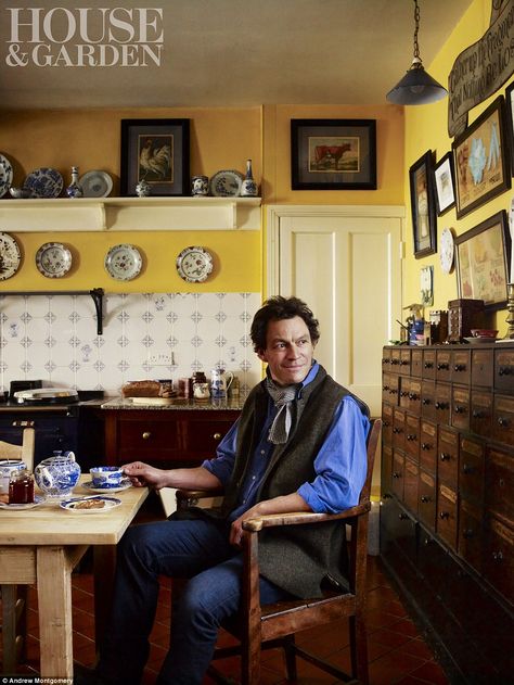 Enlightening: Dominic West spoke candidly about raising his children in Ireland as he admitted it gives them a 'far broader existence' Irish Cottage Interiors, Ireland Houses, Irish Country House, Homes In Ireland, Irish Interiors, Dominic West, English Houses, Irish Country, Castles In Ireland