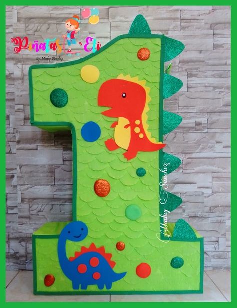 Dinosaur Pinata 1st Birthday, Dino Pinata, Dinosaur Pinata, Dinasour Birthday, Dinosaur Birthday Theme, 1st Birthday Party Favors, Cake Smash Theme, Dinosaur Birthday Party Decorations, Boys First Birthday Party Ideas