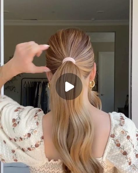 1 Hair Tie Hairstyles, Hairstyles For Medium Length Hair Tutorial, Casual Hairstyles For Long Hair, Easy Hair Up, Best Hair Ties, Hair Updos Tutorials, Beautiful Braided Hair, Long Hair Video, Straight Hair Cuts