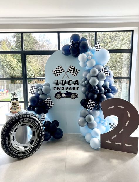 Race Car Birthday Balloon Arch, 2 Fast Birthday Backdrop, 2 Fast Balloon Arch, 2nd Birthday Two Fast, Fast One Birthday Party Backdrop, Two Fast Balloon Arch, Baby’s First Birthday Theme Boy, Fast One Decorations, 1st Birthday Cars Theme