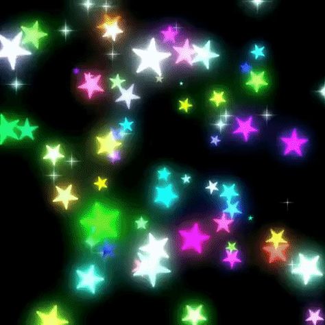 Colorful Stars Gif, Falling Rainbow Stars Gif, Neon Stars Gif, Rainbow Background Gif, Star Gif Background, Scenecore Background Gif, Scenecore Stimboard, Scene Background Gif, Falling Stars Gif