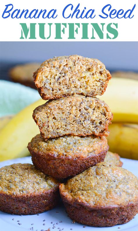 Chia Seed Muffins, Chia Muffins, Brown Bananas, Seed Muffins, Chia Recipe, Chia Seed Recipes, Zucchini Muffins, Healthy Food Facts, Healthy Ingredients