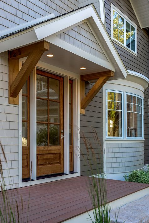 Porch Overhang, Door Overhang, Portico Design, House Awnings, Porch Awning, Mobile Home Exteriors, Suttons Bay, Glen Arbor, Torch Lake