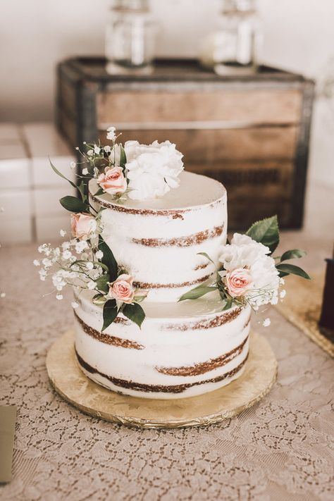 Elegant intimate Whidbey Island wedding at The Wayfarer Vintage Pasta, Country Wedding Cakes, Floral Wedding Cakes, Wedding Cake Rustic, Rustic Wedding Cake, Wedding Cakes With Cupcakes, Simple Wedding Cake, Rustic Cake