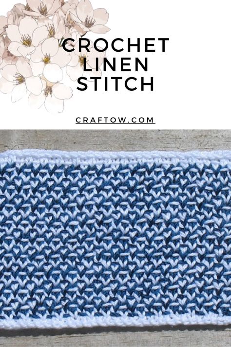 How to Crochet Linen Stitch Linen Crochet Stitch, Crochet Linen Stitch, Linen Stitch Crochet, Pony Wall, Popular Crochet, Novelty Yarn, Linen Stitch, Variegated Yarn, Crafts Beautiful