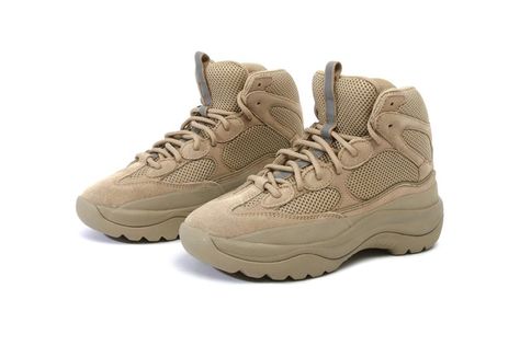 YEEZY Season 6 Desert Rat Boot Taupe Graphite Suede release date info drop Yeezy Season 6, Dad Shoe, Clarks Desert Boot, Yeezy Boots, Rock Boots, Adidas Models, Yeezy Season, Yeezy 500, Desert Boot