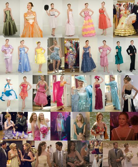 27 dresses...This is basically becoming my life lol 27 Dresses Themed Birthday Party, 27 Dresses Birthday Party, 27 Dresses Party Theme, 27 Dresses Movie Outfits, 27 Dresses Movie Aesthetic, 27 Dresses Aesthetic, Dresses Bday, Dresses From Movies, 27 Dresses Movie