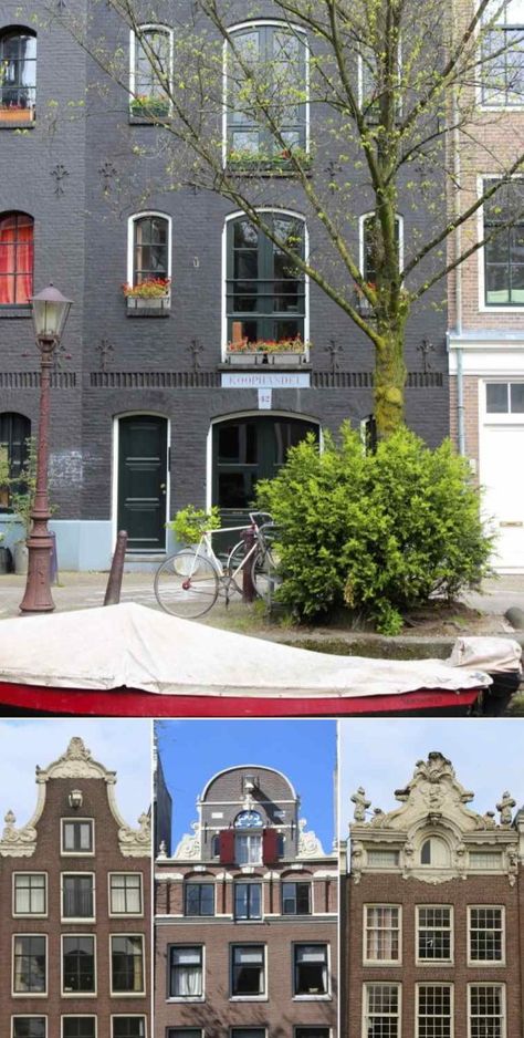 dutch canal houses Houses In Amsterdam, Sandstone Texture, Evening Rituals, Amsterdam Houses, Dutch House, Storage Cubes, Canal House, We Shed, Shape Templates