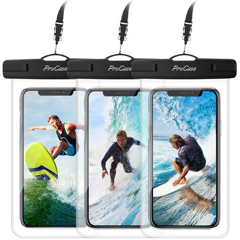 PRICES MAY VARY. ✅ 3 Pack Universal size waterproof case dry bag, fits all smartphones up to 7" diagonal size; Credit card wallet money waterproof dry bag for beach, fishing, swimming, boating, kayaking, snorkeling and water park activities ✅ Clear Window on both front and back sides, perfect for taking pictures, videos and checking emails ✅ 100 feet IPX8 Certified waterproof; Offers waterproof / snowproof / dirtproof protection for your device while maintaining full touch screen functionality ✅ Compatible with devices up to 85mm x 170mm (clear window 82mm x 162mm); Comes with a neck strap for convenient carrying ✅ Features a simple snap and lock access, easy to keep out water, snow, dust, sand, and dirt Waterproof Dry Bag, Waterproof Pouch, Clear Window, Teal And Pink, Water Proof Case, Dry Bag, S21 Ultra, Wearable Technology, Mobile Accessories