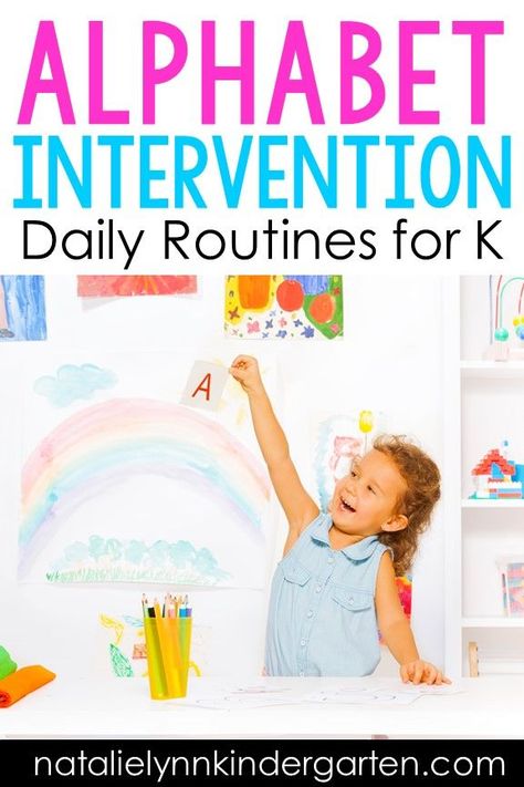 Literacy Intervention Kindergarten, Alphabet Intervention Kindergarten, Preschool Intervention Activities, Kindergarten Intervention Activities, Alphabet Intervention, Morning Meeting Routine, Reading In Kindergarten, Natalie Lynn, Elementary Literacy Activities