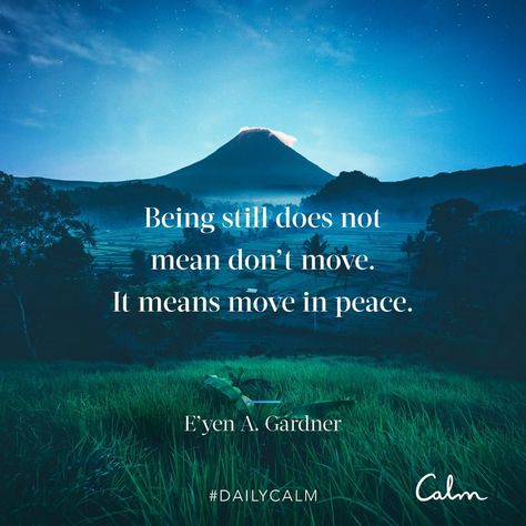 Focus on the breath and notice how it can still the mind. How do you feel now? @eyengardner #DailyCalm Still Quotes, Be Still Quotes, Calm App, Daily Calm, Calm Quotes, Motiverende Quotes, Yoga Quotes, Guided Meditation, Spiritual Awakening