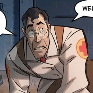 Tf2 Medic Burly Beast, Tf2 Comic Panels, Medic Pfp Tf2, Medic Tf2 Icon, Tf2 Pfps, Tf2 Mercs, Medic Tf2, Tf2 Comics, Tf2 Medic